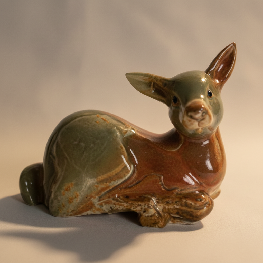 Ceramic Deer Figurine