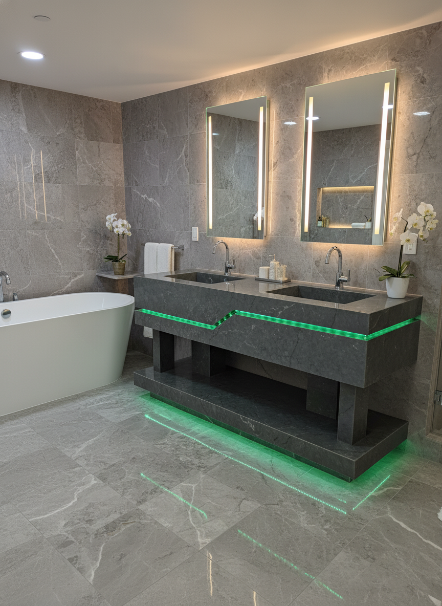 Modern Double Sink Vanity