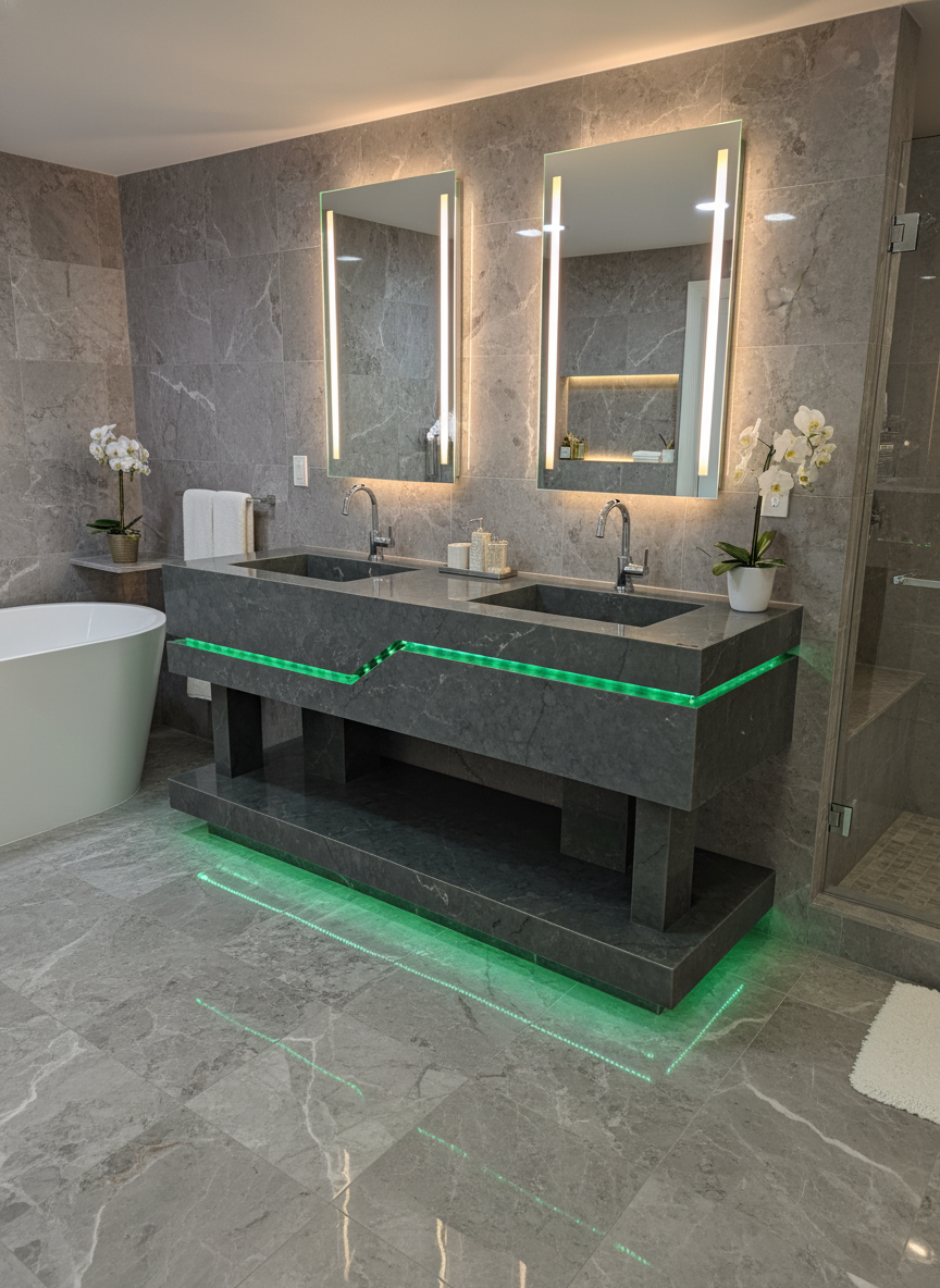 Modern Double Sink Vanity