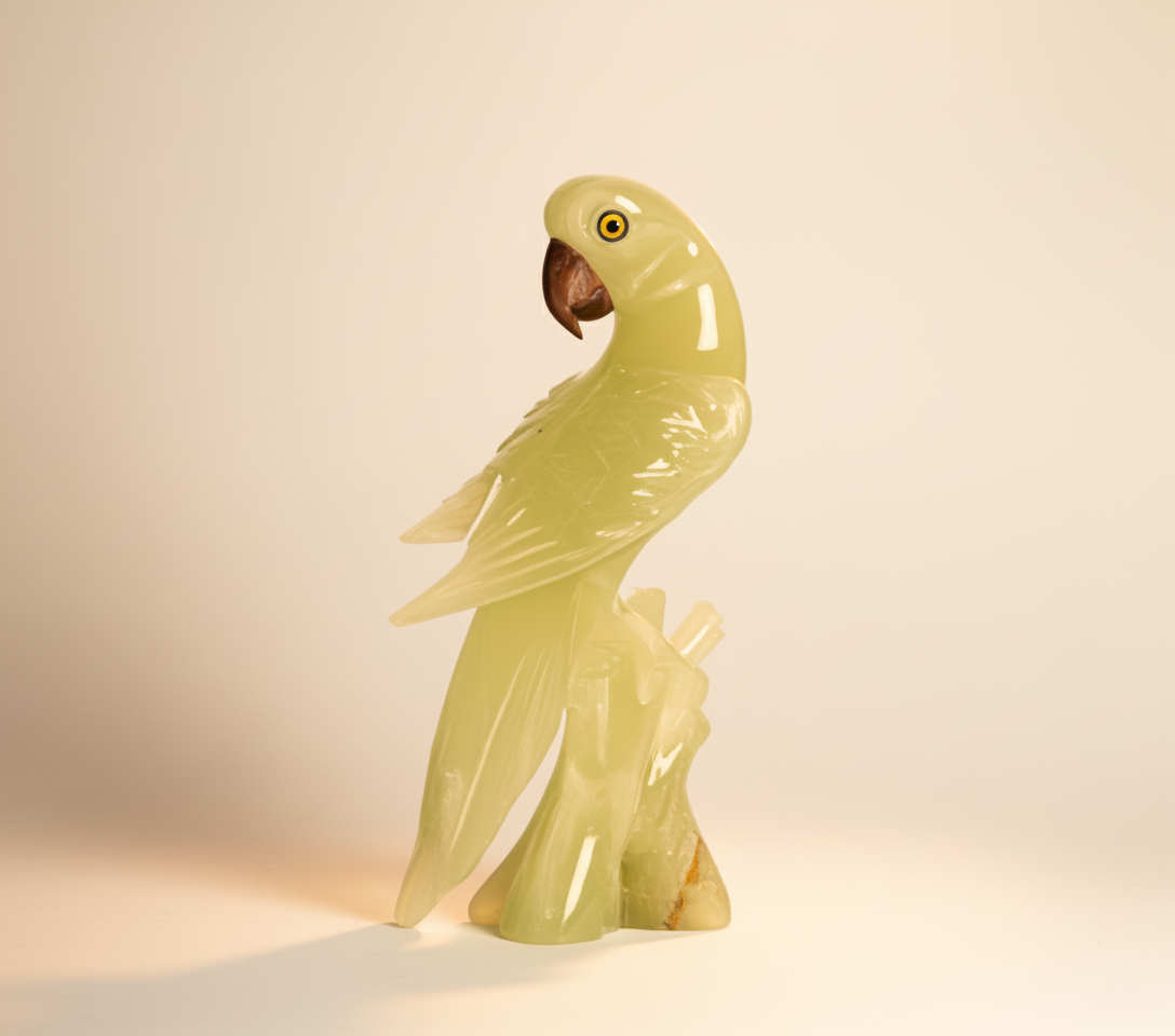 Onyx Parrot Figurine