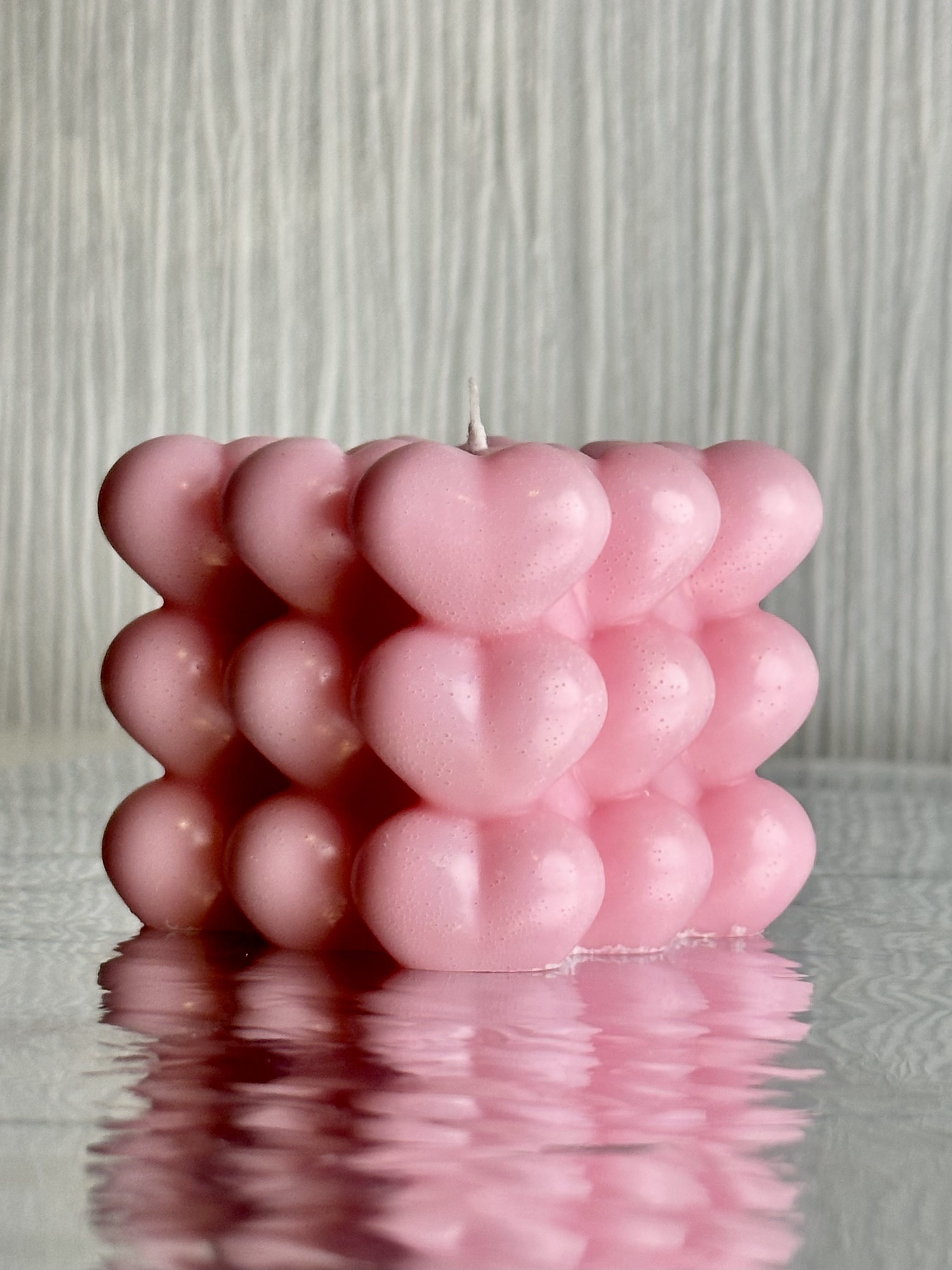 Hearts Cube Candle
