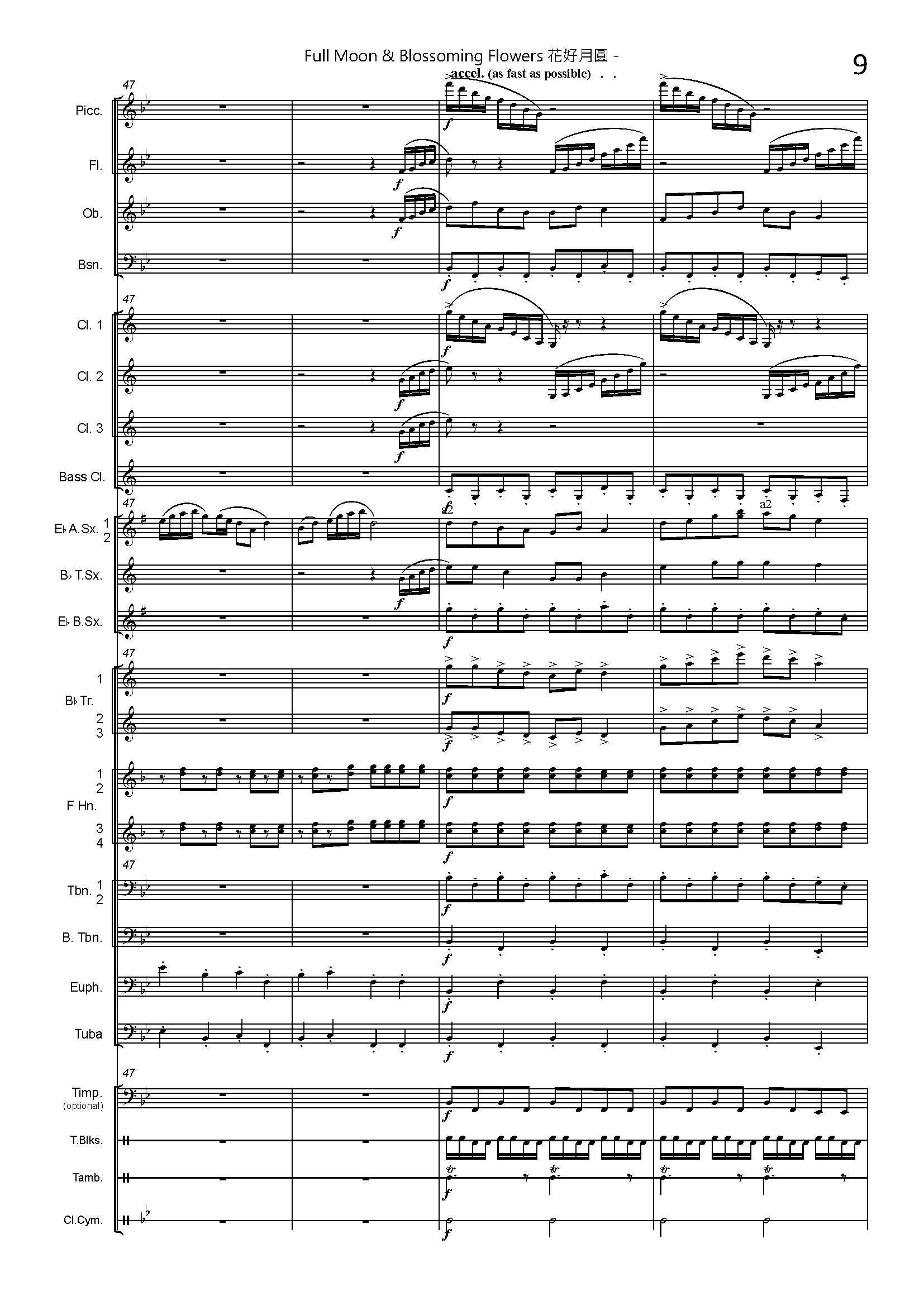 Full Moon & Blossoming Flowers (花好月圓) for Wind Orchestra