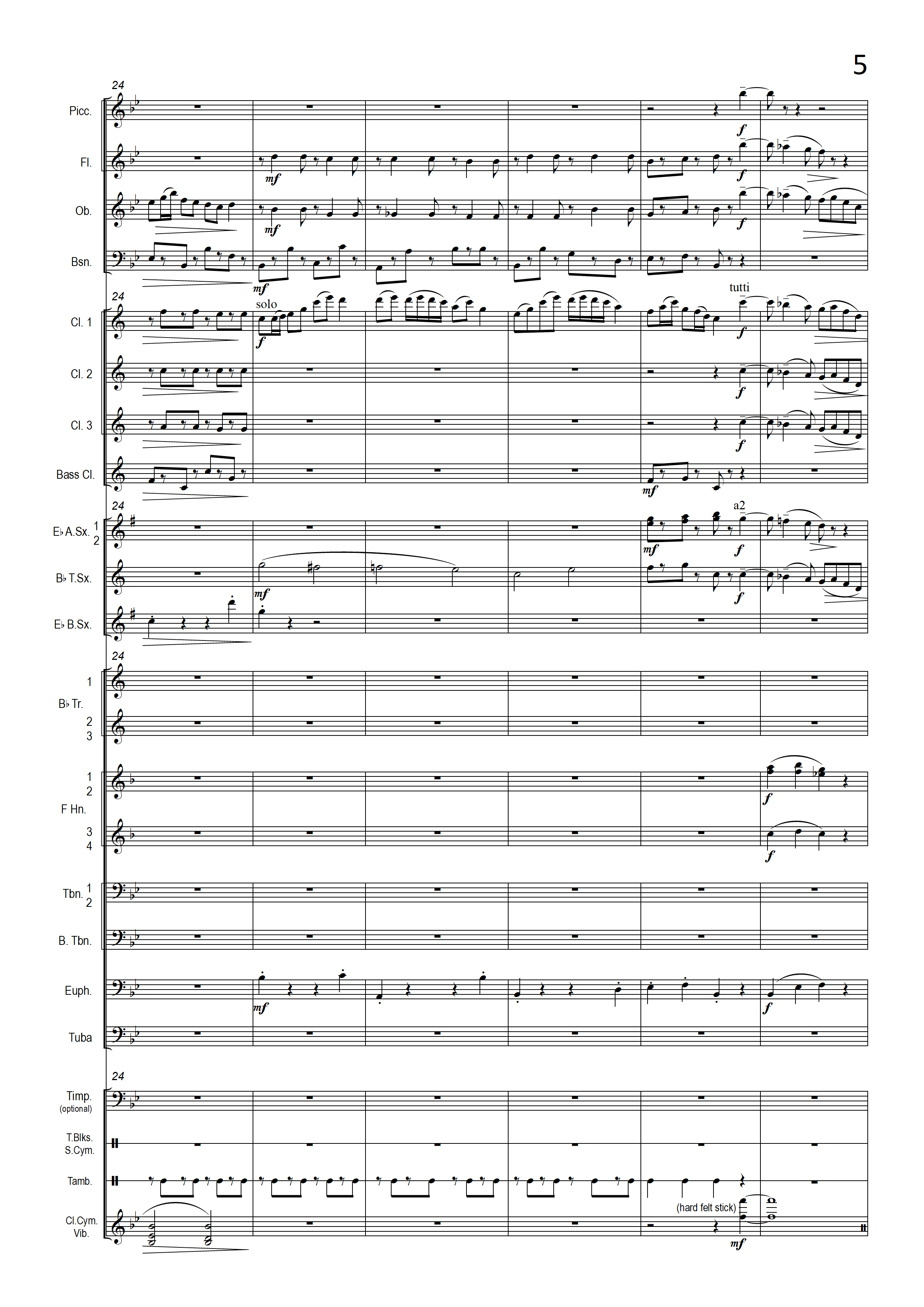 花好月圓 (Full Moon & Blossoming Flowers) arranged for Concert Band