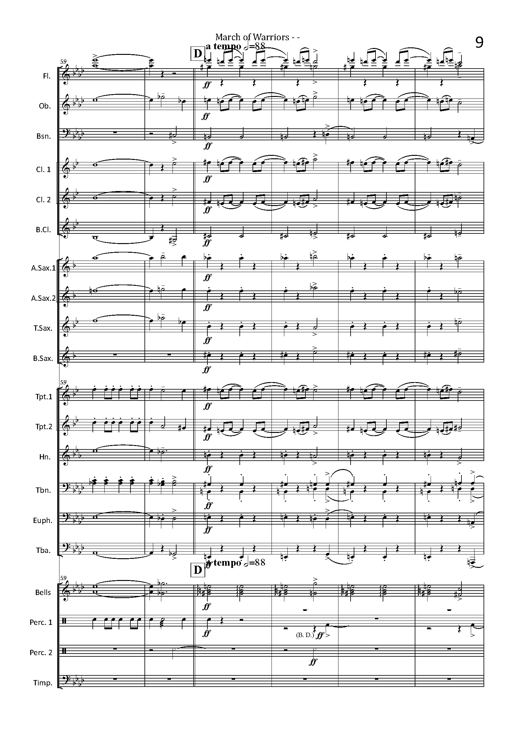 March of Warriors (武士進行曲) for Wind Ensemble