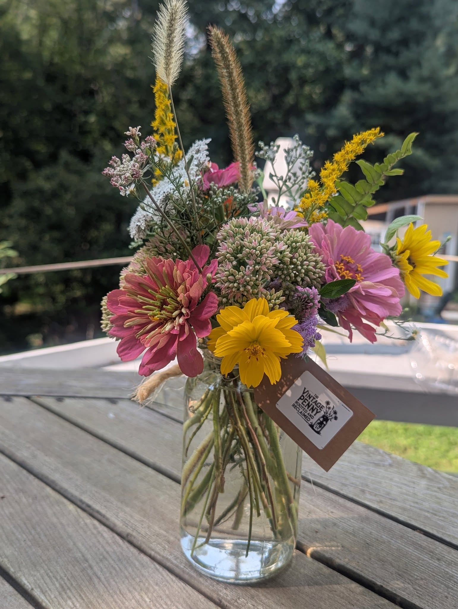 Wildflower Bouquet in Glass Jar