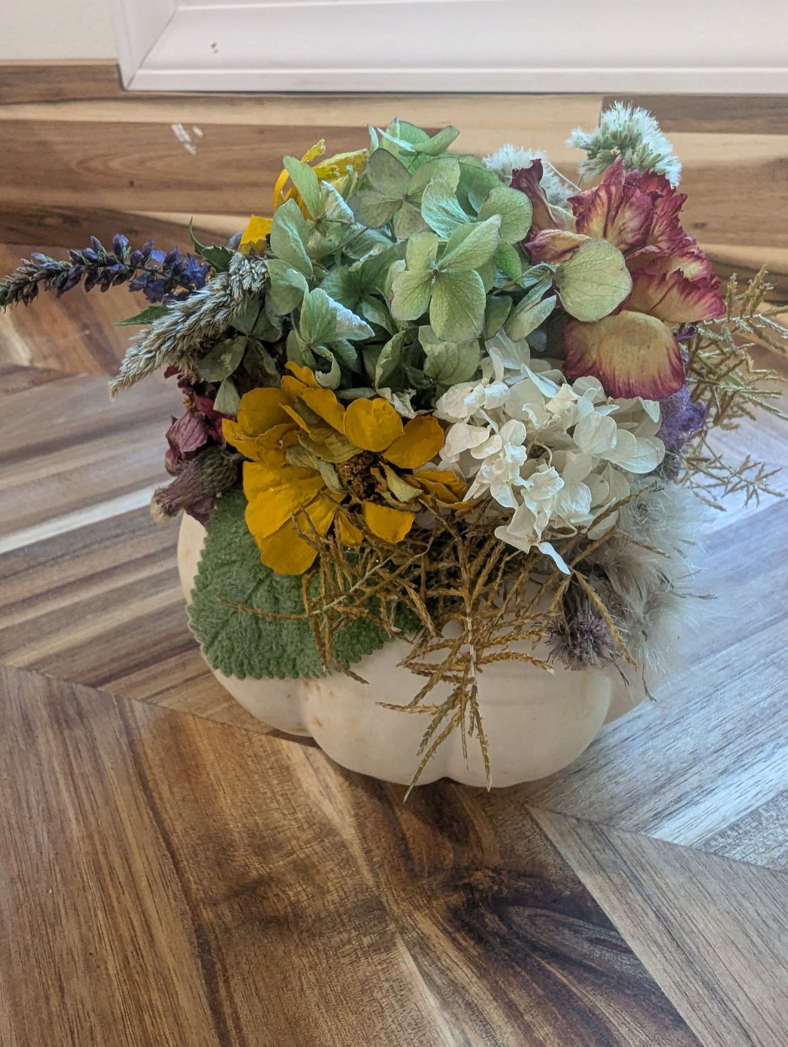 Decorative Pumpkin Floral Arrangement