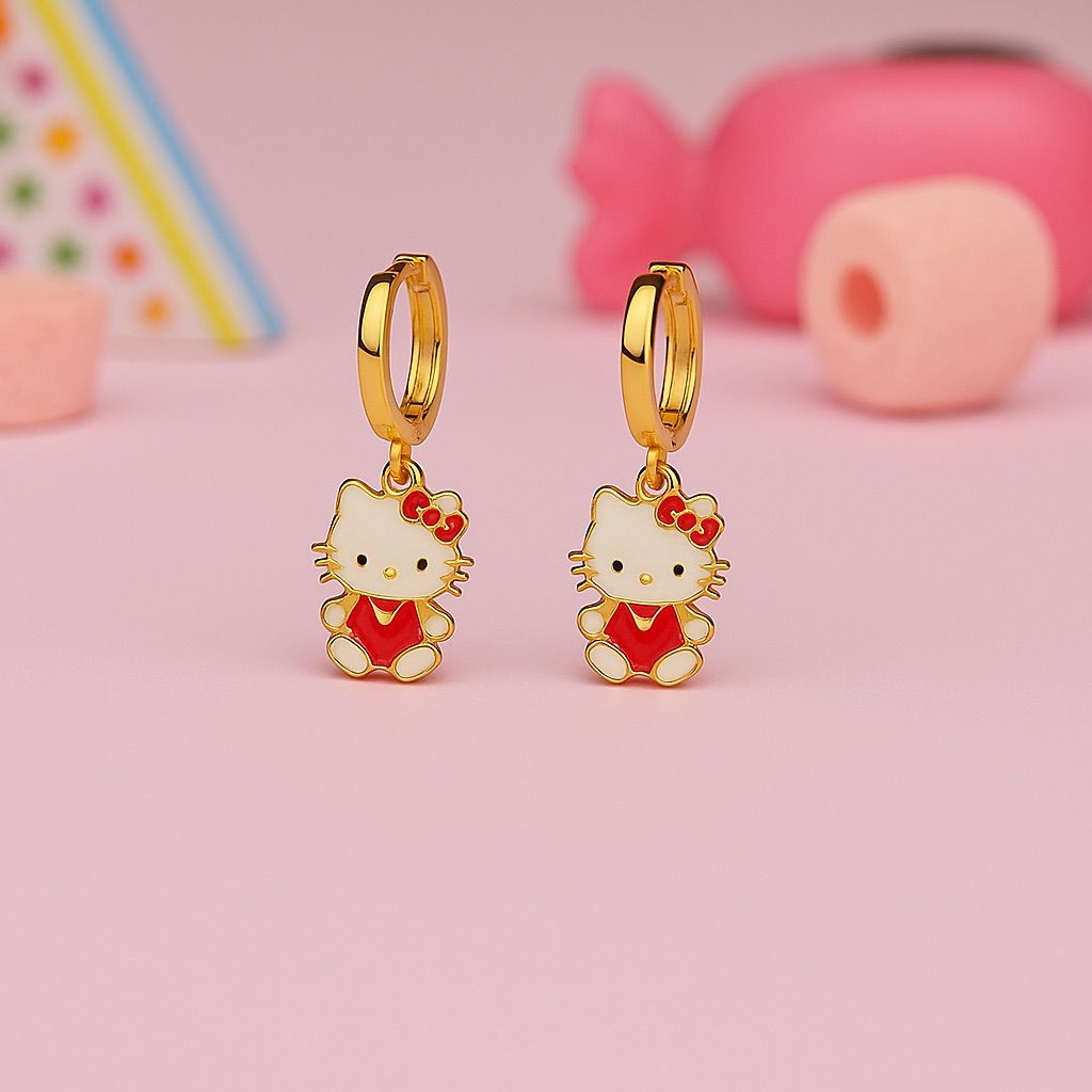 Hello Kitty Gold-Plated Earrings