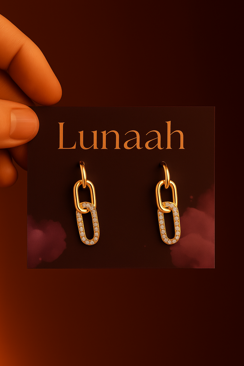 Linked Spark Drop Earrings