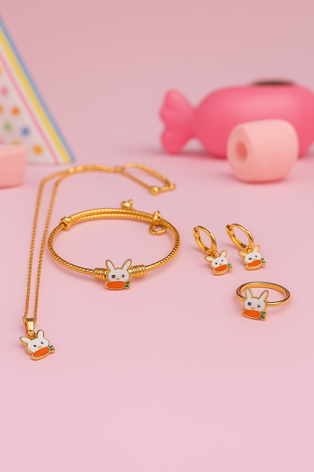 Bunny -carrot Kid Jewellery Combo