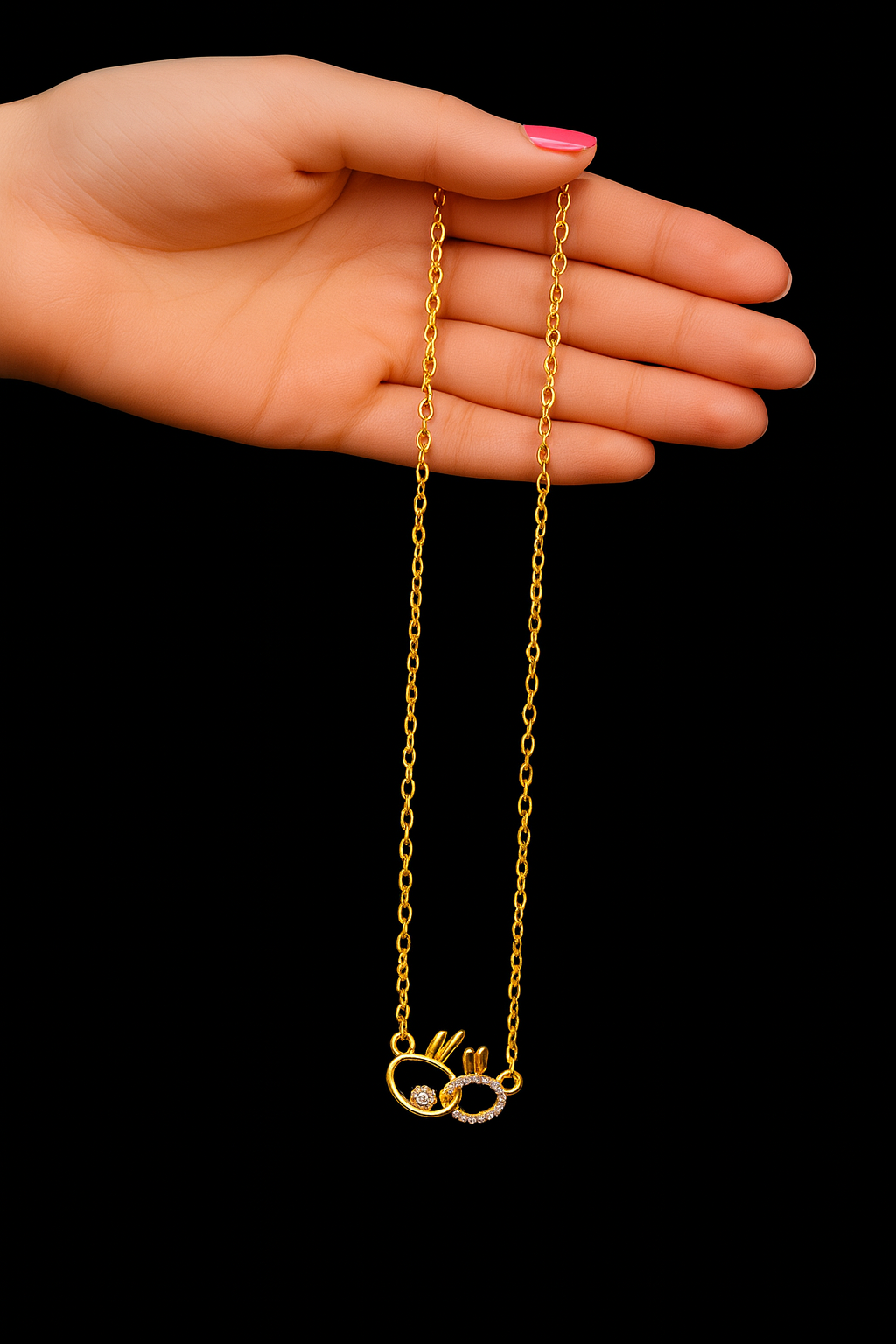 Infinity Bunny Charm Necklace