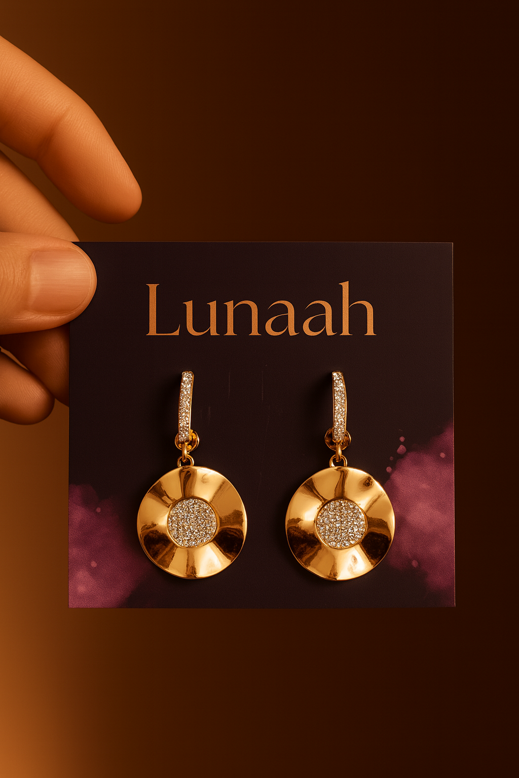 Solara Disc Drop Earrings