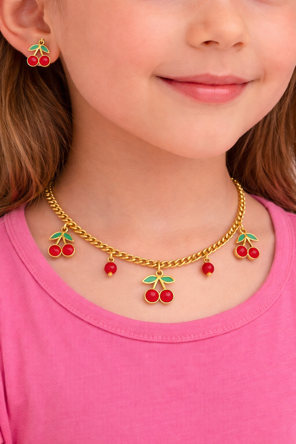 🍒 Cherry Charm Kids Combo Set