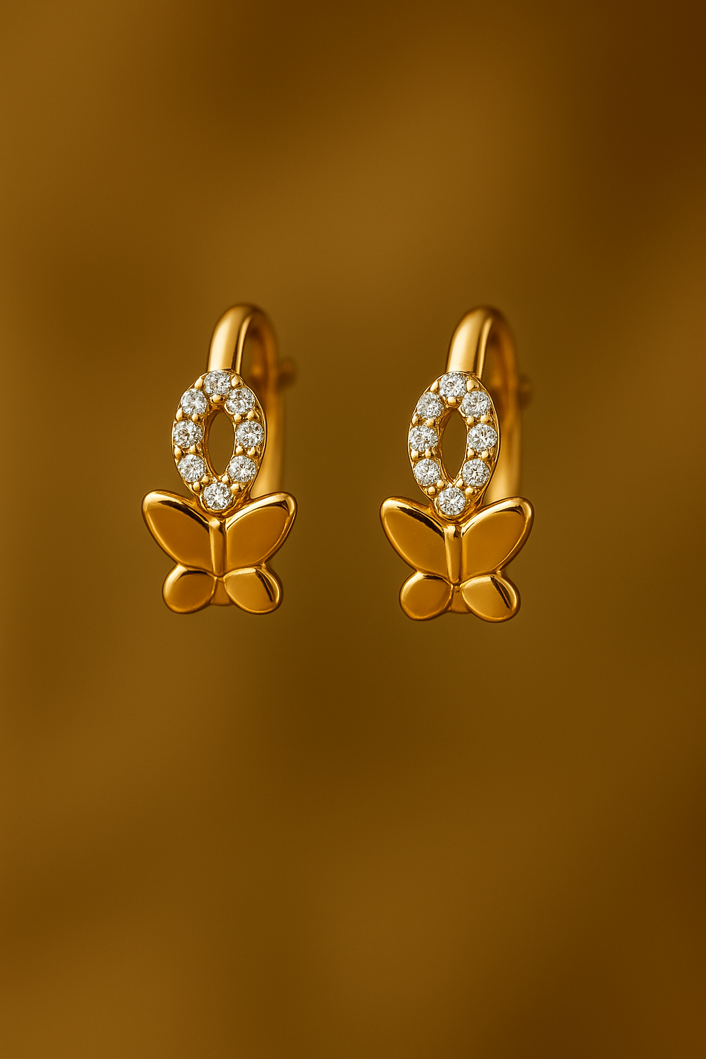 🦋 Butterfly Halo Huggie Earrings