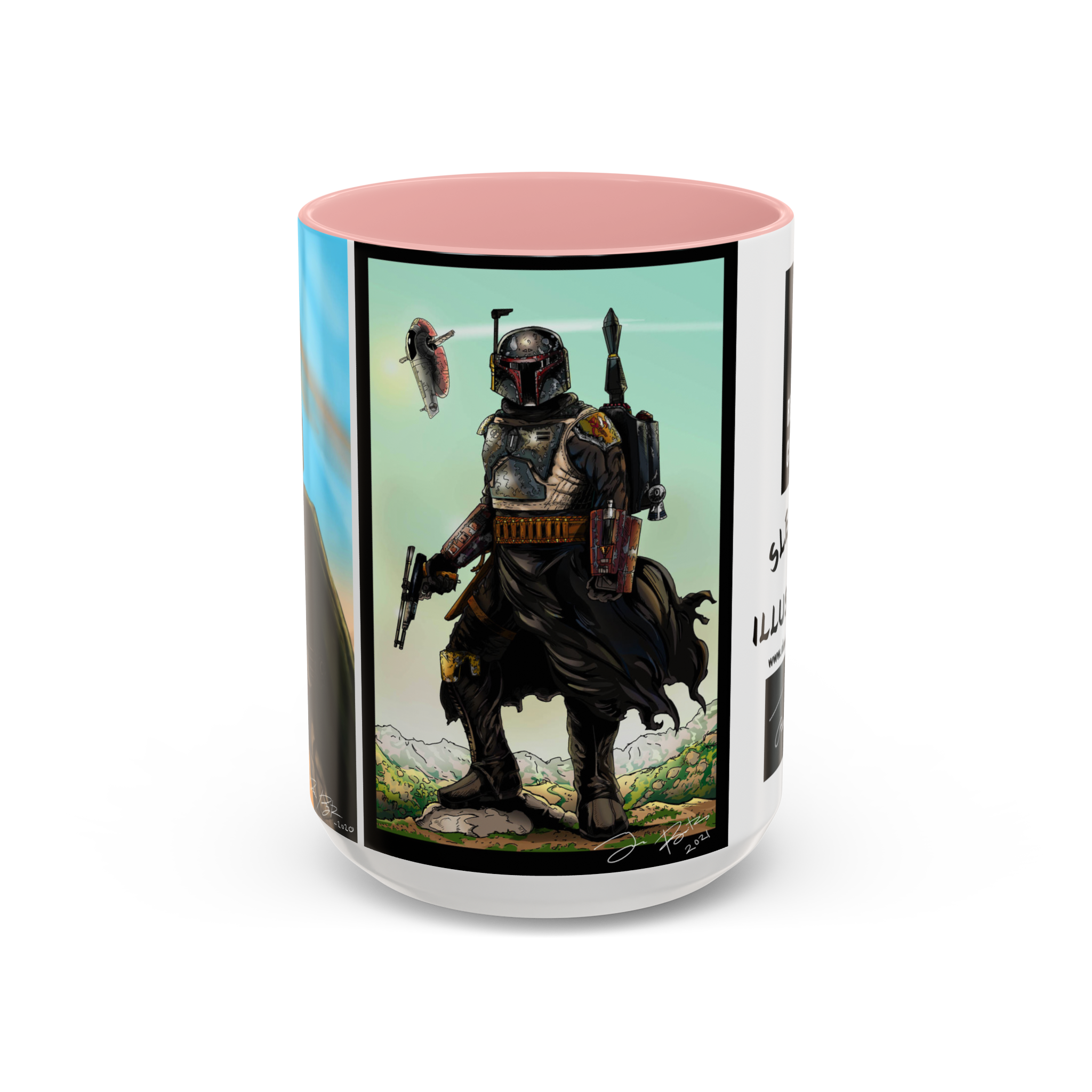 Sleepless Illustrator Multiple Character 15oz Mug