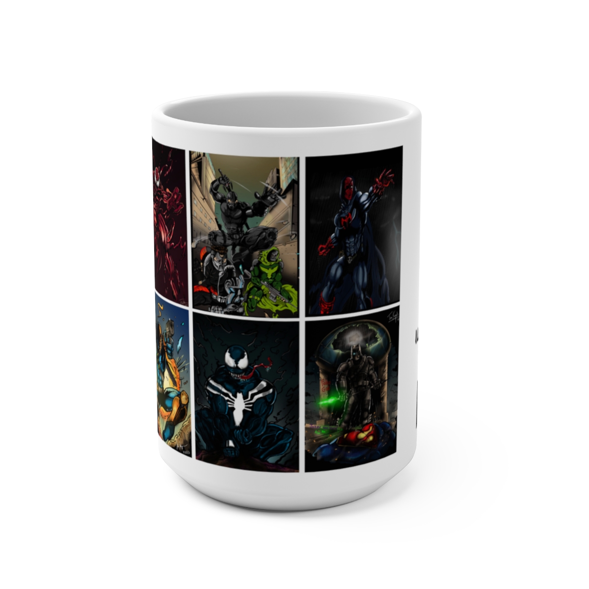 Sleepless Illustrator Multiple Character 15oz Mug
