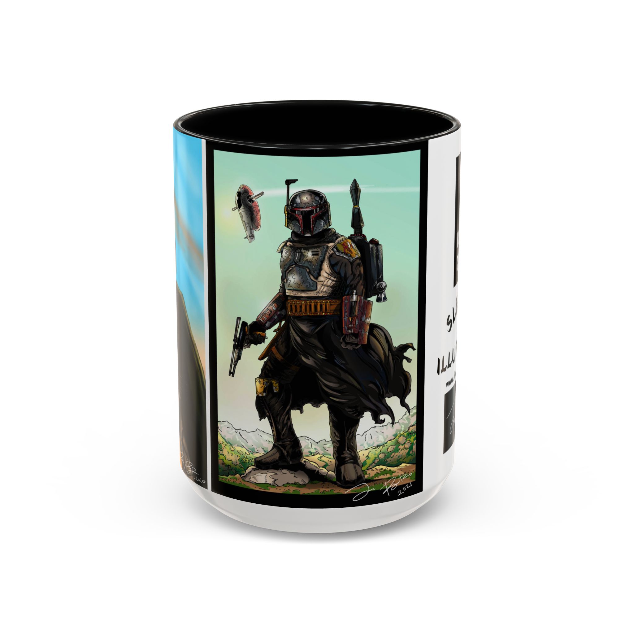 Sleepless Illustrator Multiple Character 15oz Mug
