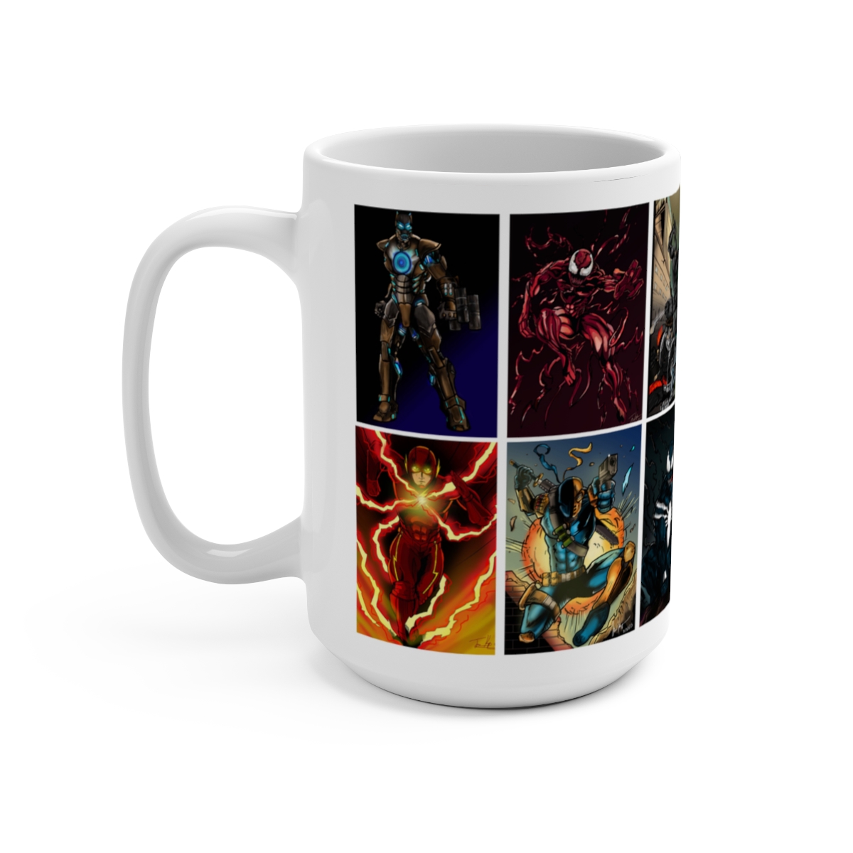 Sleepless Illustrator Multiple Character 15oz Mug