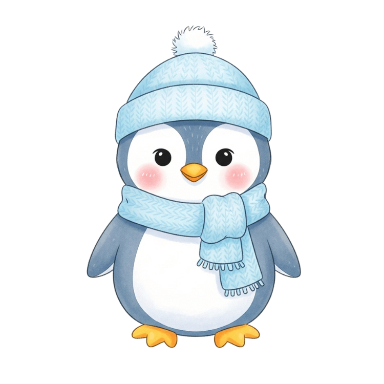 Free Winter Penguin Clipart