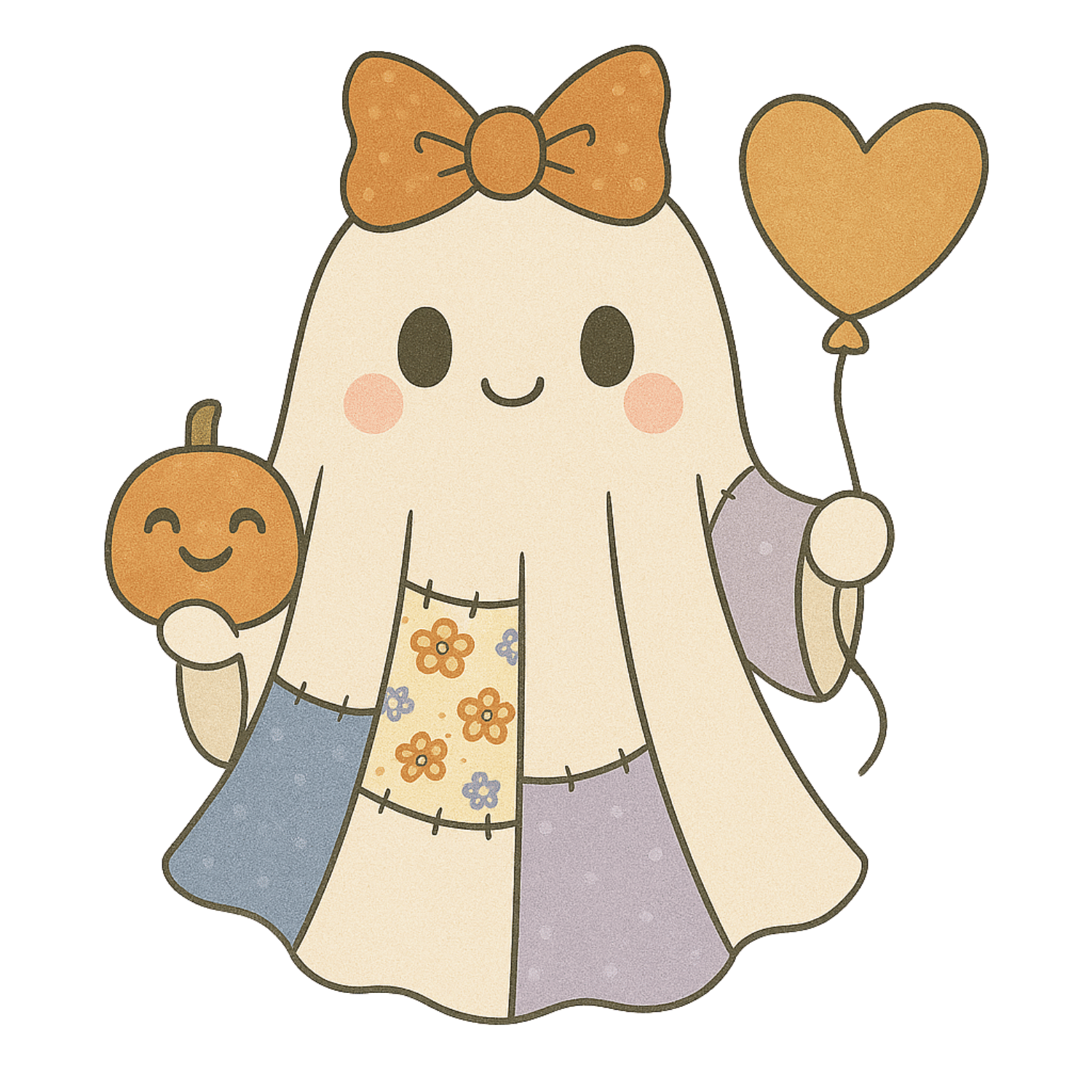 Free Pastel Ghost Girl Clipart (PNG, 300 DPI)