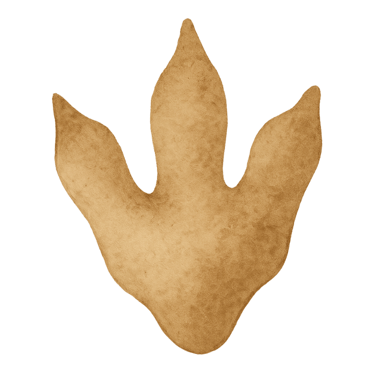 Free Watercolor Dino Track Clipart