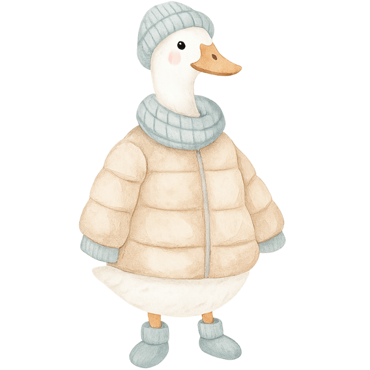 Free Cute Winter Goose Clipart