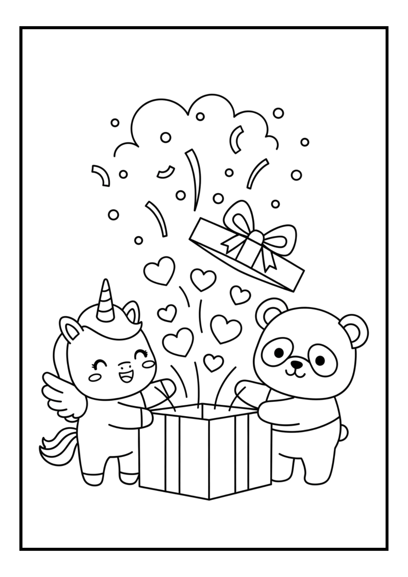 Free Love & Friendship Coloring Pages Set