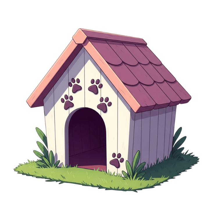 Free Cute Dog House Clipart