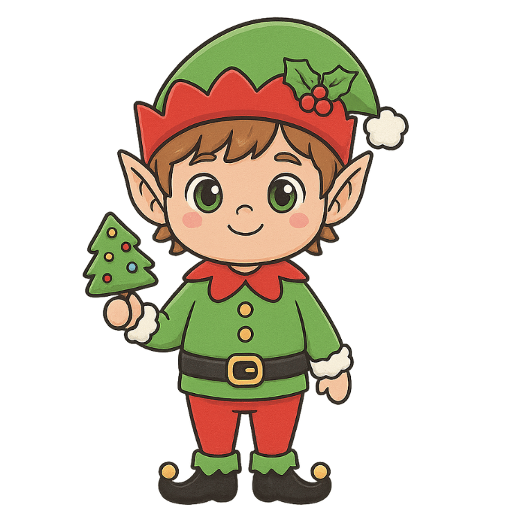 Free Cute Christmas Elf Boy Clipart