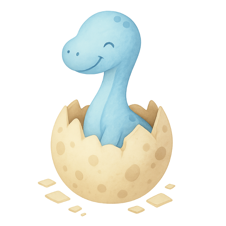 Free Cute Baby Dinosaur Hatchling Clipart
