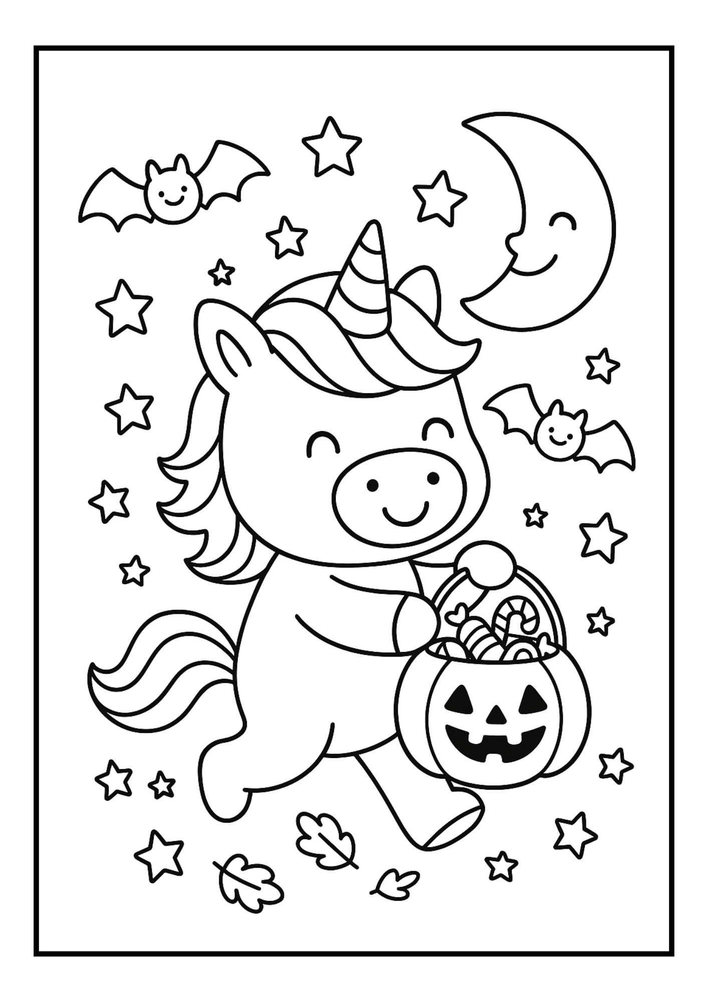 Free Halloween Unicorn Coloring Pages – 10 Cute Printables (PDF)