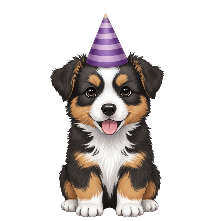 Free Cute Birthday Puppy Clipart