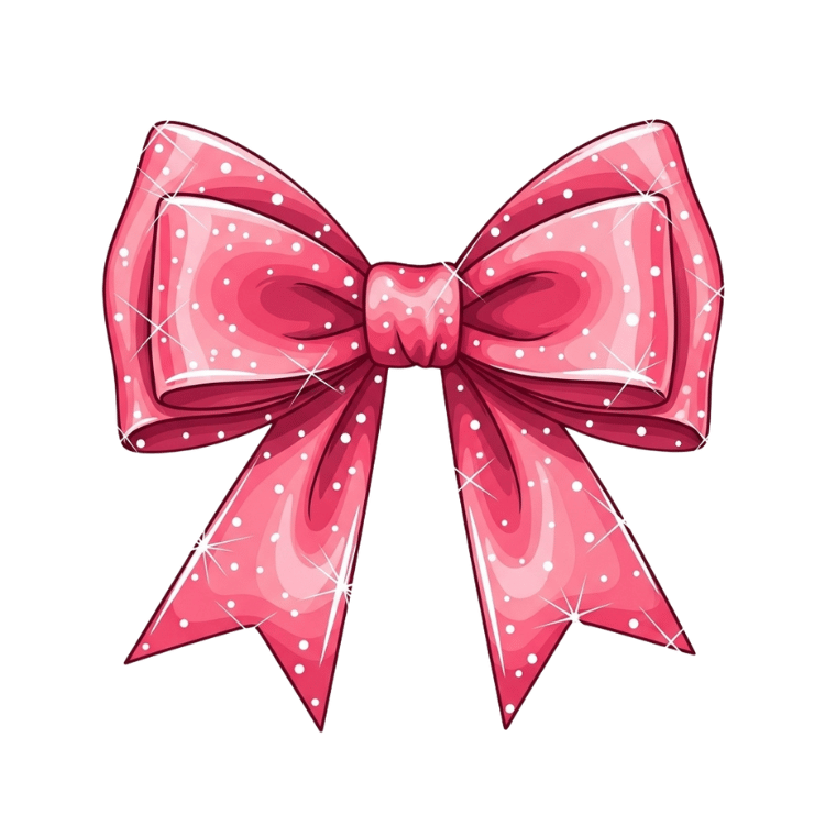 Free Pink Sparkly Bow Clipart