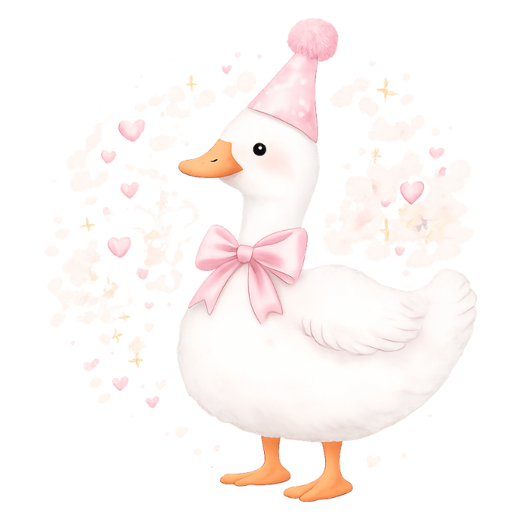 Free Pink Goose Baby Shower Girl Clipart
