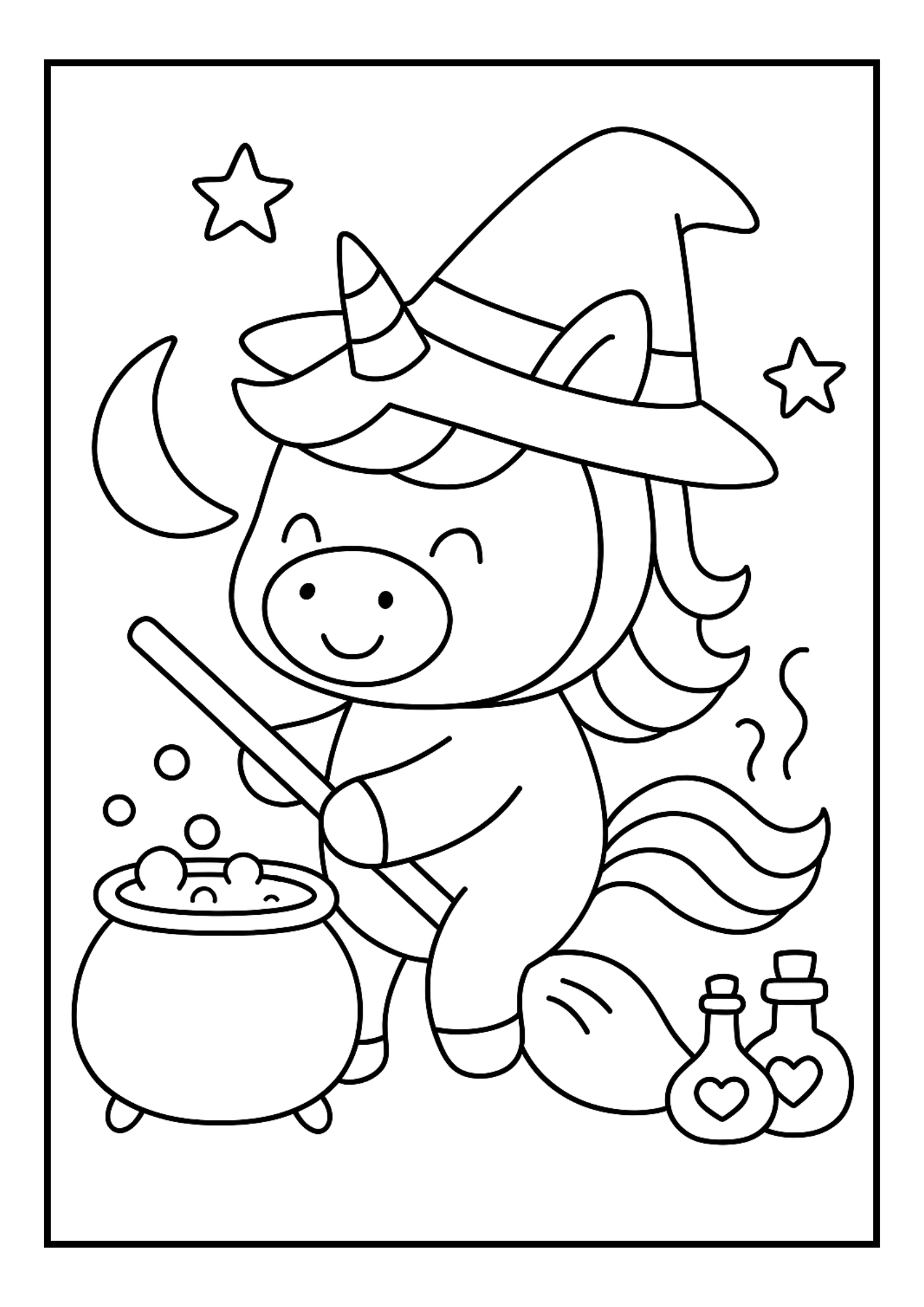Free Halloween Unicorn Coloring Pages – 10 Cute Printables (PDF)