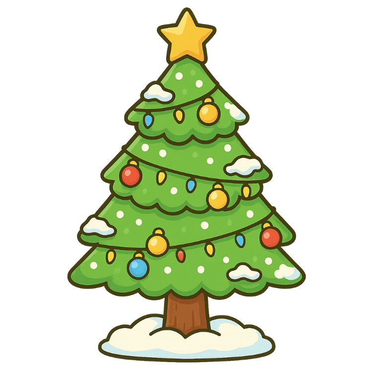 Free Cute Christmas Tree Clipart