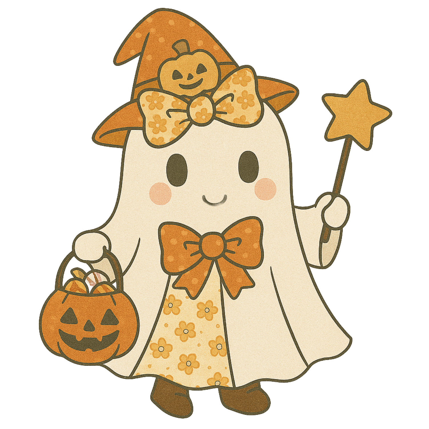 Free Kawaii Ghost Girl Clipart (PNG, 300 DPI)