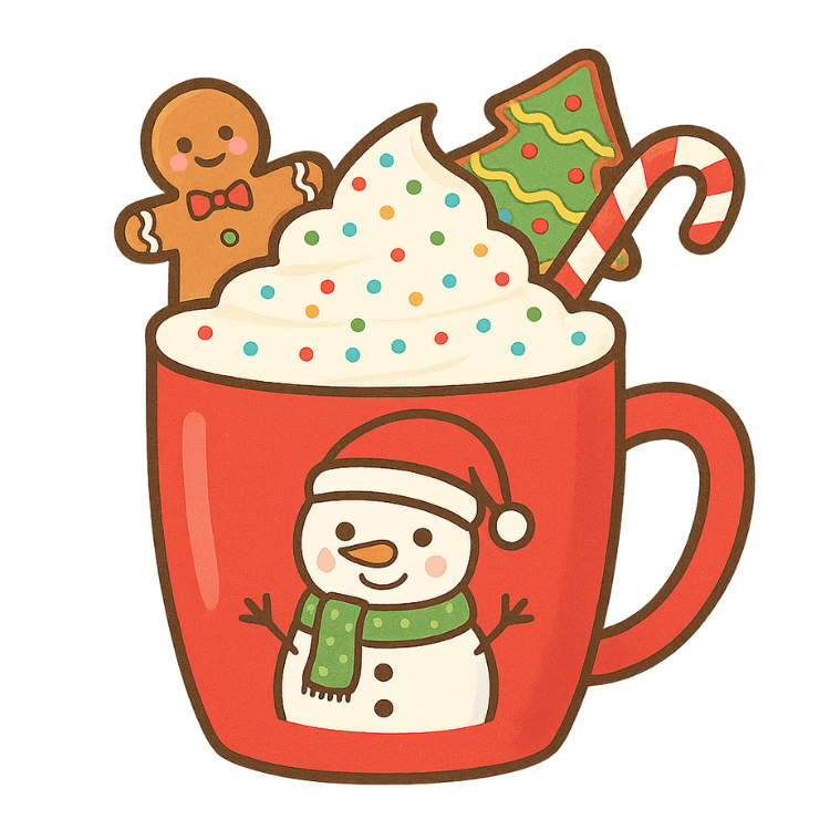 Free Cute Christmas Hot Cocoa Mug Clipart