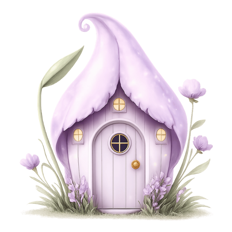 Free Lavender Fairy House Clipart