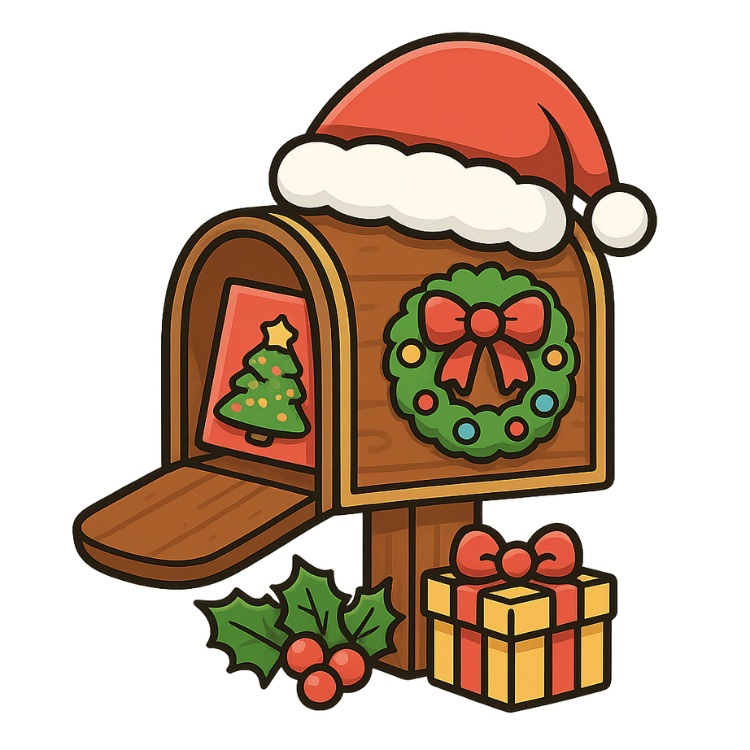 Free Cute Christmas Mailbox Clipart