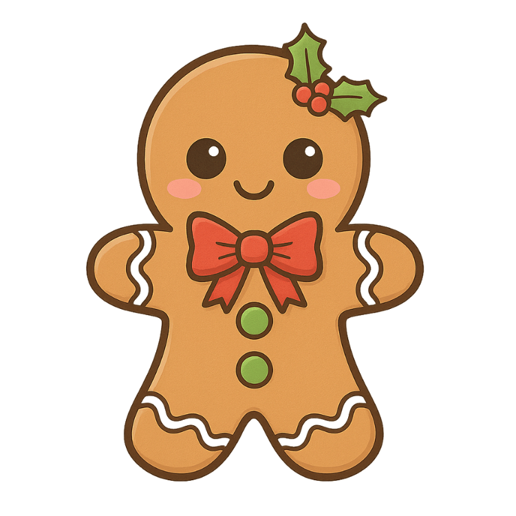 Free Cute Gingerbread Man Clipart