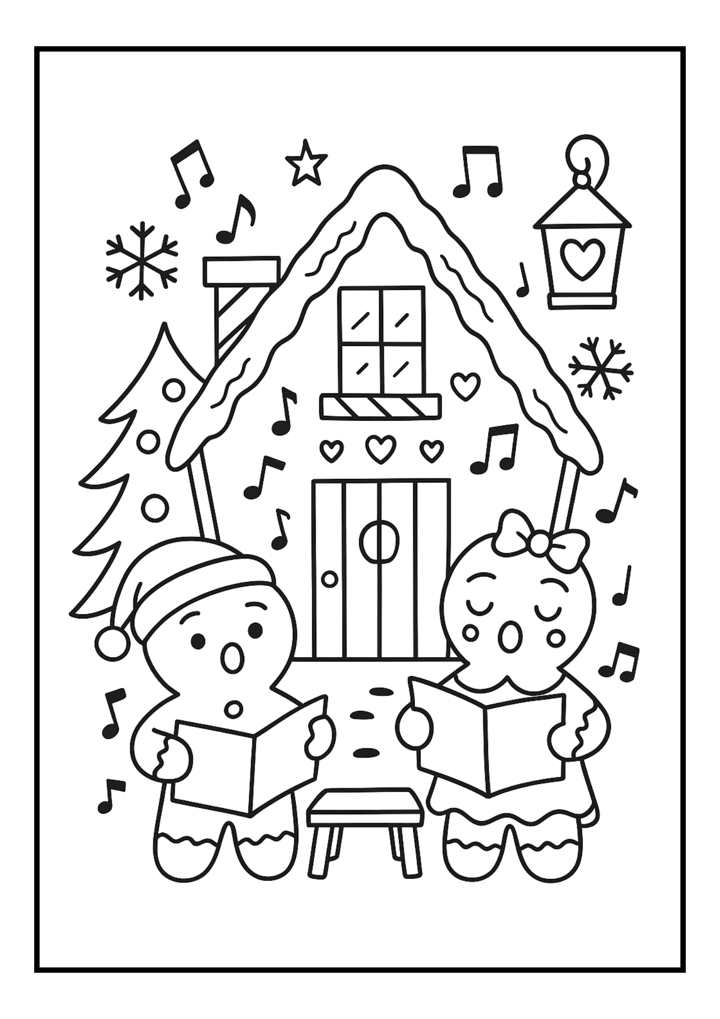 Free Gingerbread House Christmas Coloring Pages – 10 Cute Printables (PDF, 300 DPI)