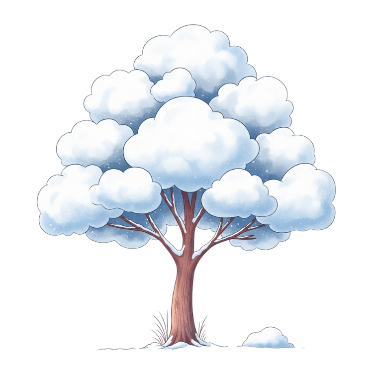 Free Snowy Winter Tree Clipart