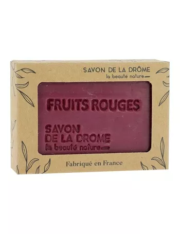 Savon Karité Fruits Rouges – Étui Kraft 100 g | Savonnerie de la Drôme