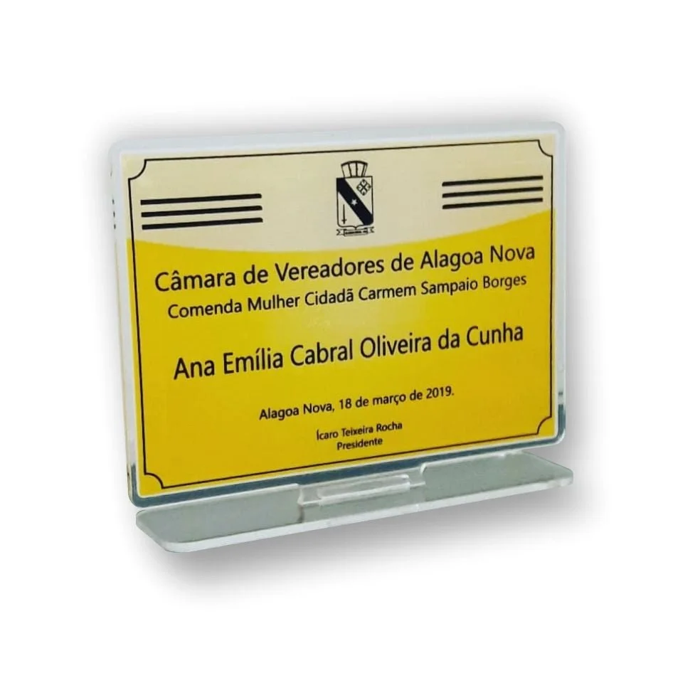 Placa para homenagem - 03