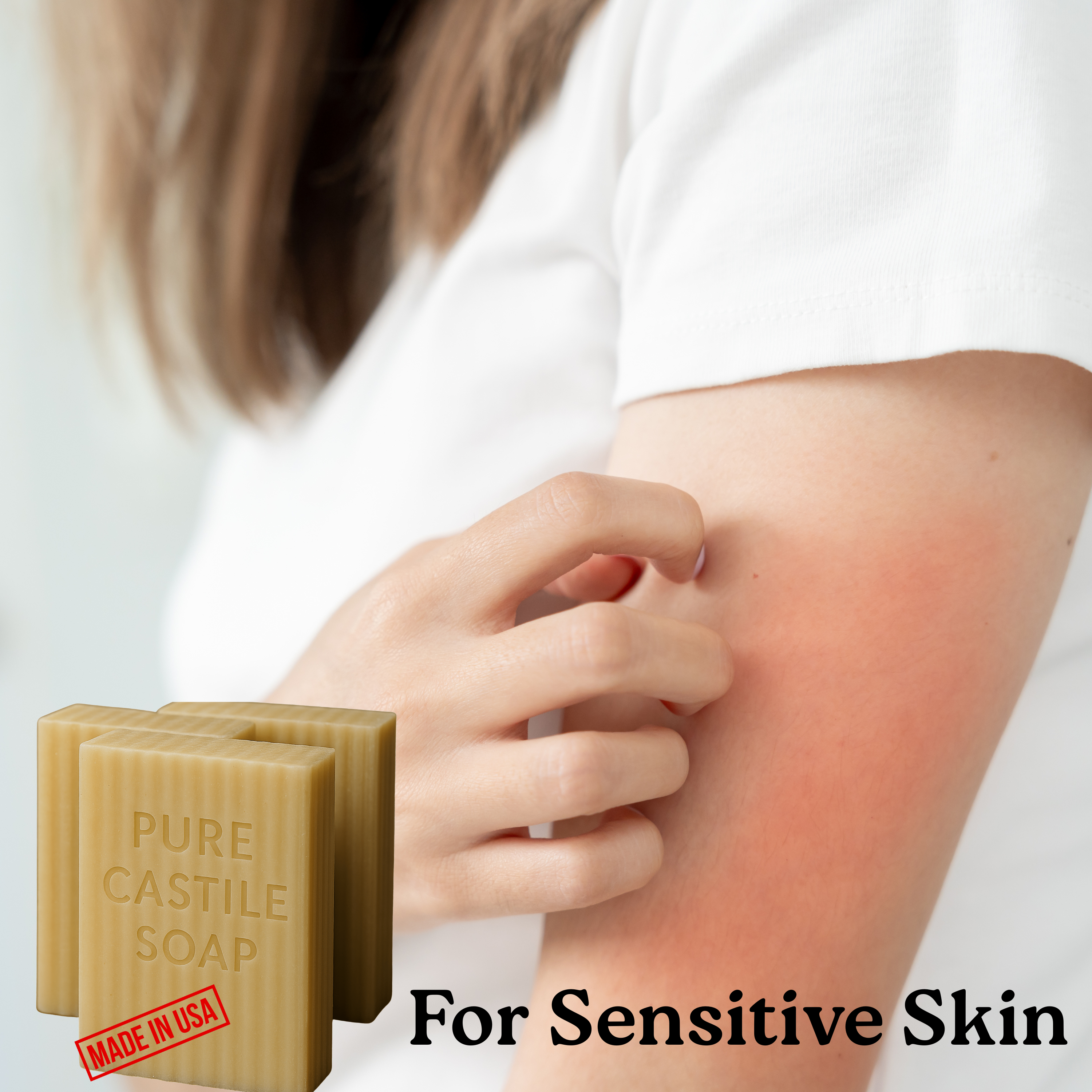 Castile Soap Bar for Face and Body - 1 Bar 
