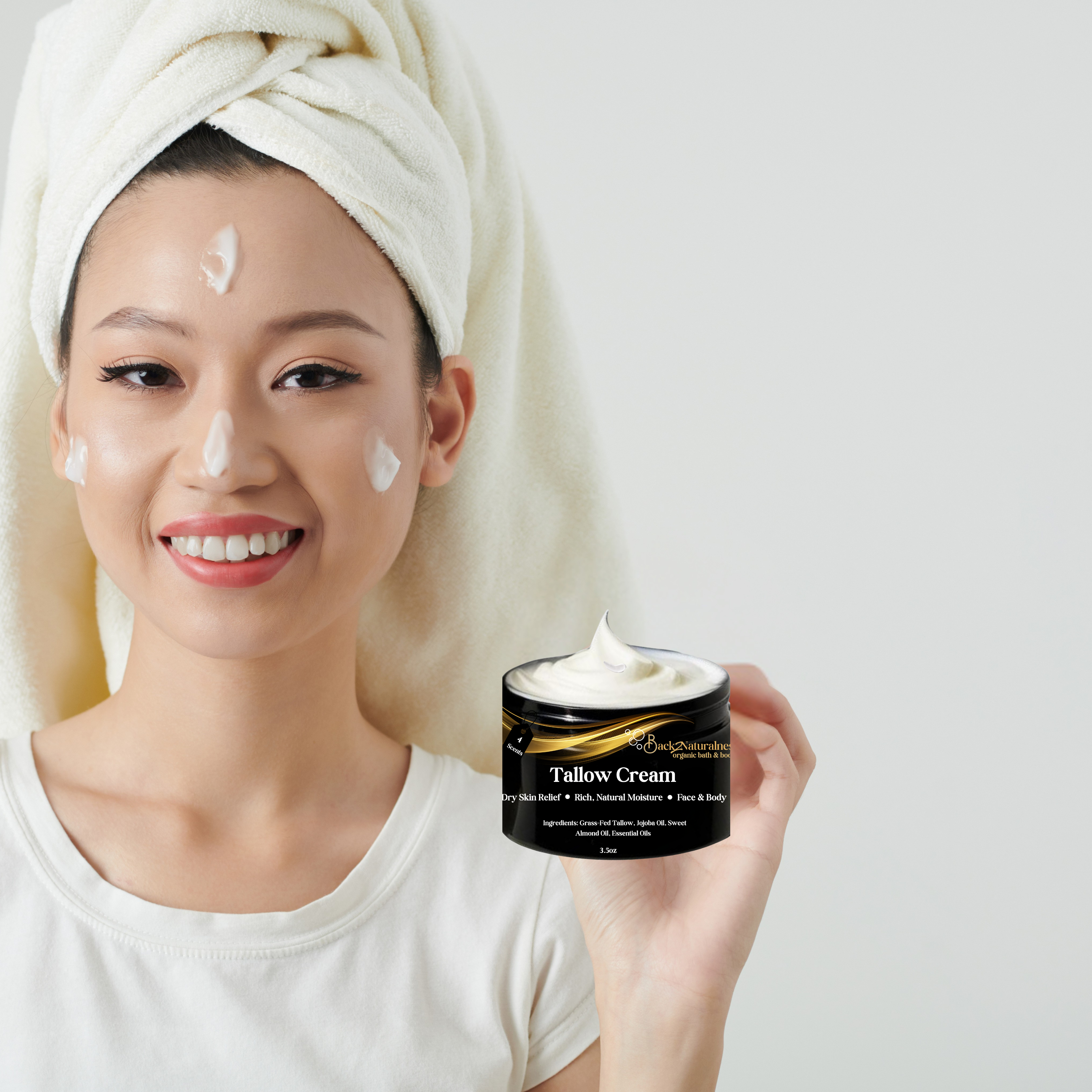 Tallow Cream for Face and Body- For Ultra-Dry Skin - Moisturizing Cream 