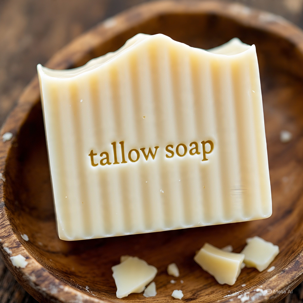 Tallow Soap For Face and Body - 3 Bars- Grass-Fed, Natural