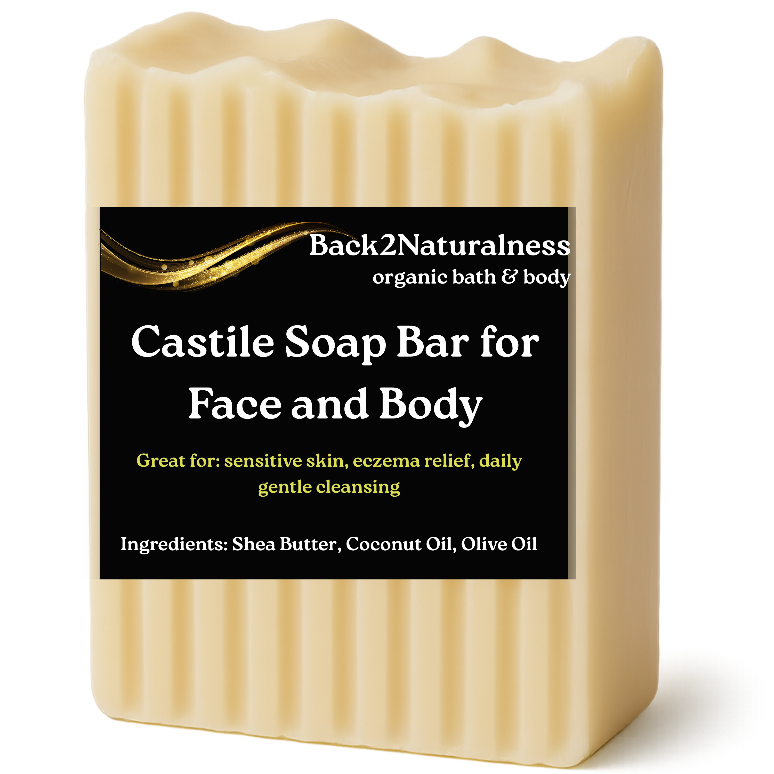 Castile Soap Bar for Face and Body - 1 Bar 