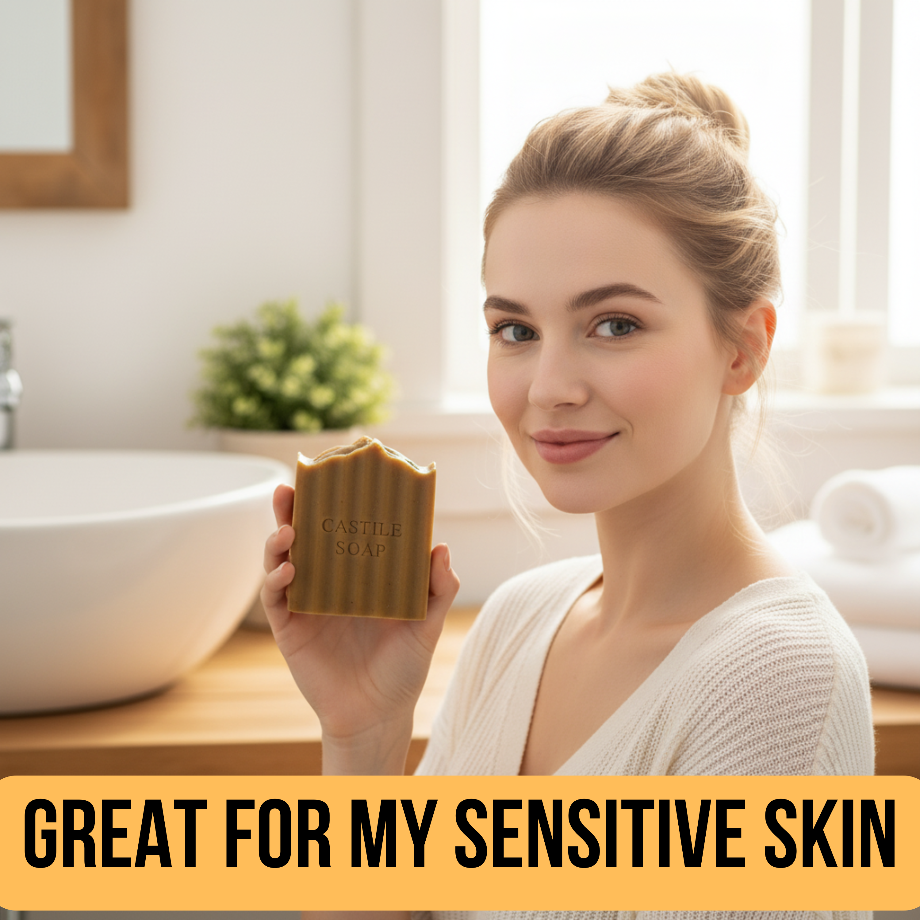 Pure Castile Soap Bars – Gentle Care for Sensitive Skin, 3-Pack or 1-Pack 