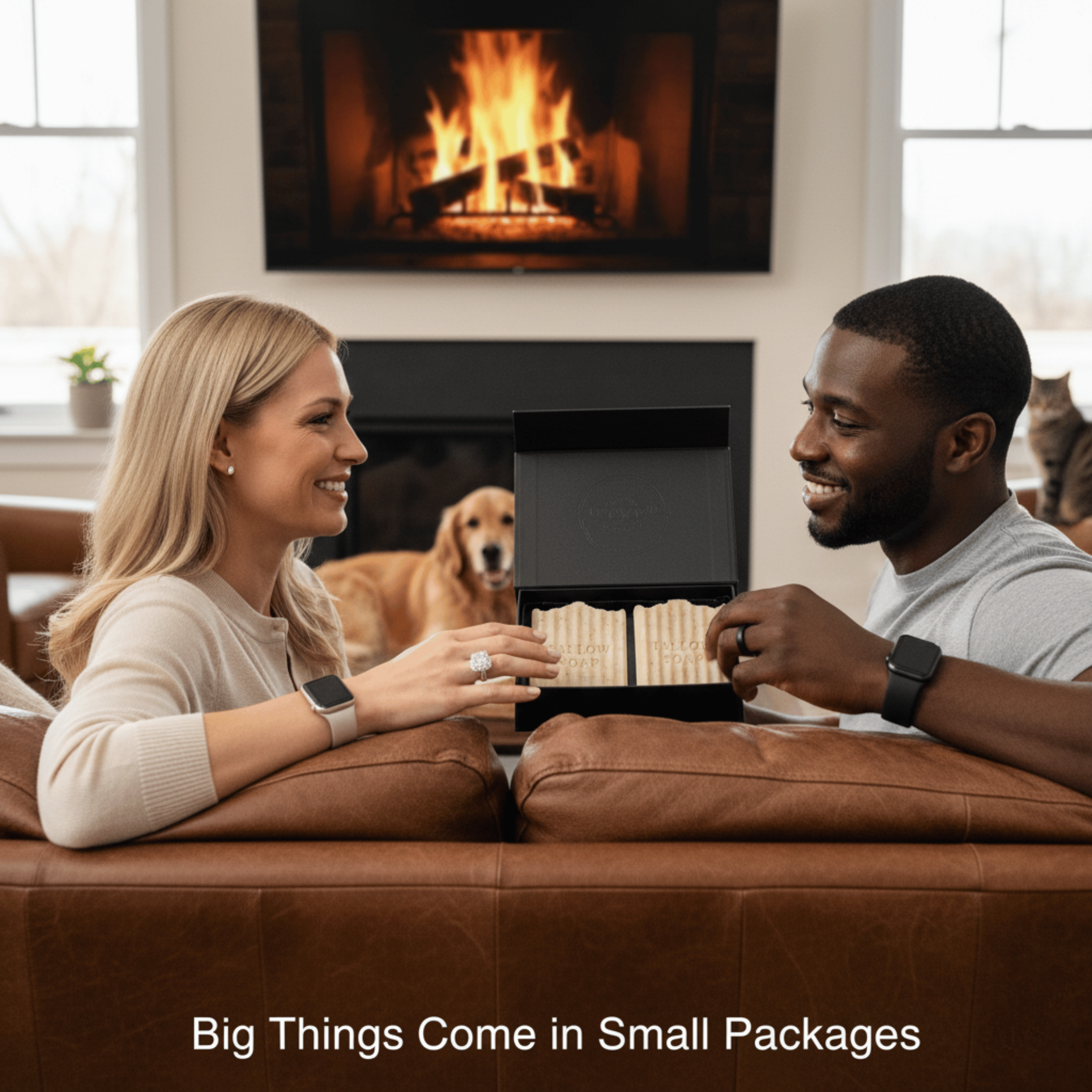 Beef Tallow Soap Bars for Face & Body, Men & Women, All Skin Types, 3 Pack